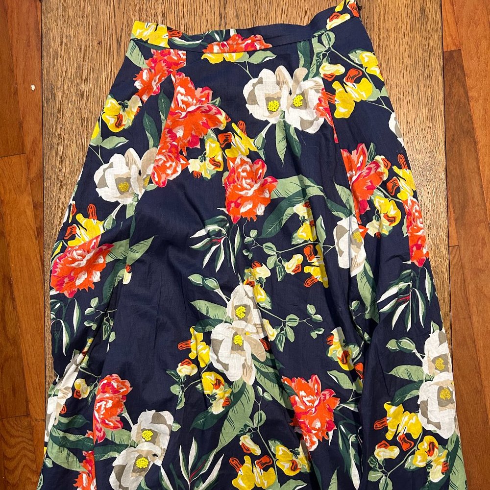 Anthropologie A-line Midi Skirt